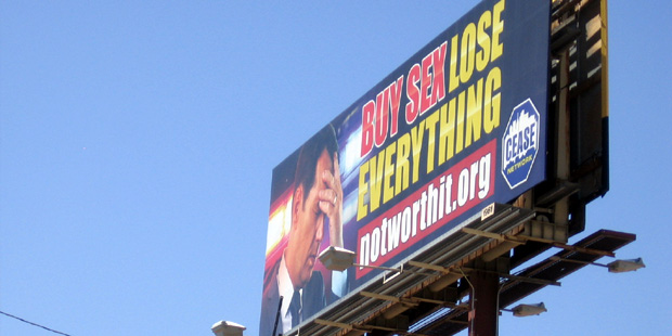 Anti-prostitution billboard placed near Phoenix's Sky Harbor Airport