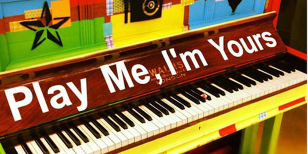 Colorful piano. (Street Pianos Photo)...