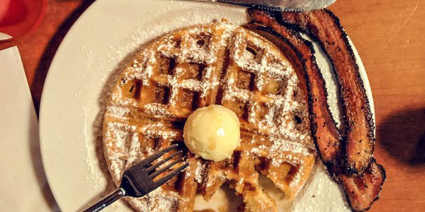 Everything at Matt’s is pretty large, and the waffles are no exception. (MattsBigBreakfast.co...