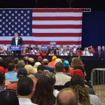 The crowd listens at vice presidential nominee Mike Pence's Phoenix town hall event on Aug. 2, 2016. (Carter Nacke/KTAR)