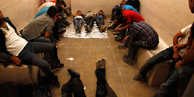 FILE - In this Tuesday,  July 15, 2014, file photo, More than 350 immigrants who have been detained...