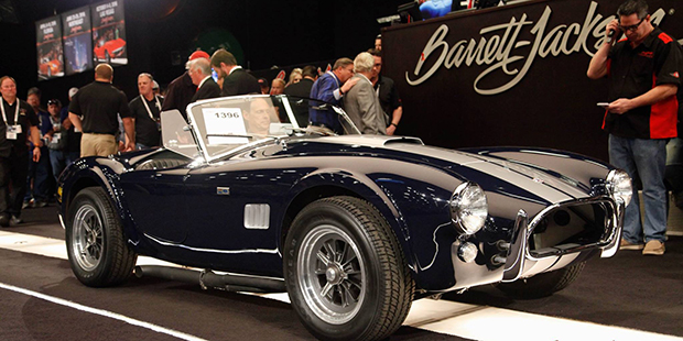 This 1965 Shelby Cobra roadster sold for $797,500 at the 2016 Barrett-Jackson auto auction. (Barret...