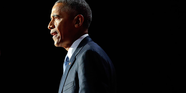 President Barack Obama speaks during his farewell address at McCormick Place in Chicago, Tuesday, J...