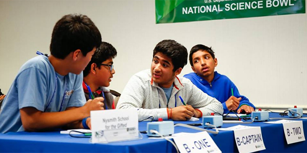 A group of students compete in the 2016 National Science Bowl. (Facebook Photo)...