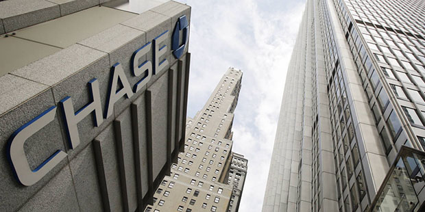 This Monday, July 13, 2015 file photo shows a Chase Bank office tower in New York's financial cente...