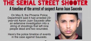 Click the image to see a timeline of Phoenix police's case against Saucedo.