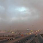 Traffic cams showed dust blowing across the Loop 202 on Friday evening. (Twitter Photo/@ArizonaDOT)