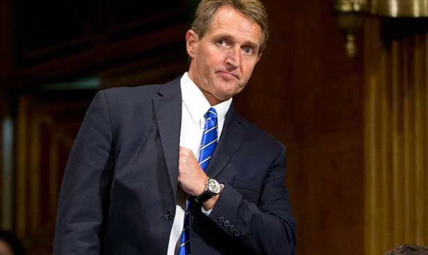 FILE - In this March 9, 2016, file photo, Sen. Jeff Flake, R-Ariz., on Capitol Hill in Washington. ...