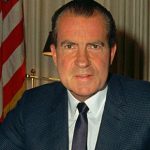 The Watergate scandal finally caught up with  President Richard M. Nixon on Aug. 9, 1974, when he resigned ahead of likely impeachment. (National Archives and Records Administration Photo)