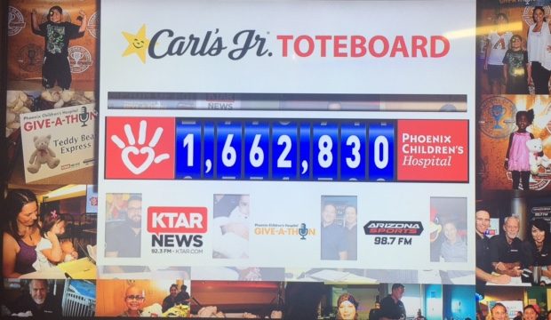The Give-A-Thon for Phoenix Children’s Hospital, raising a record $1,662,830 during a 19-hour rad...