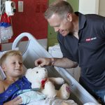 KTAR News 92.3 FM host Mac Watson -- part of the Mac & Gaydos Show -- was one of several hosts who took part in the Taylor Morrison Teddy Bear Express at the Give-A-Thon for Phoenix Children's Hospital in Phoenix, Ariz. on August 16 and 17, 2017. (Matt Layman/KTAR.com)