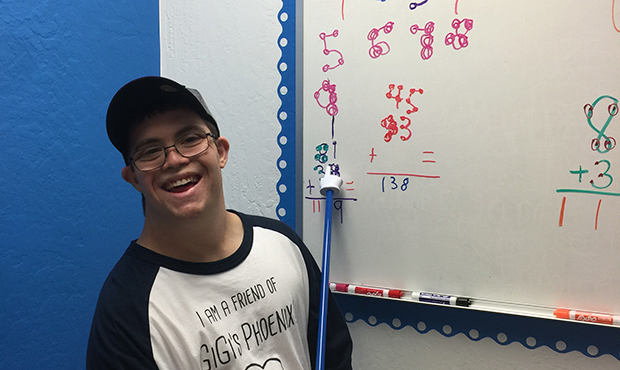 Brett Schatzman is one of the students benefiting from the math tutoring program offered through Gi...