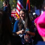 Rep. Athena Salman D-District 26 at the 2018 Women's March to the Polls, after speaking to thousands of people at the Arizona State Capitol on Jan. 22, in Phoenix Arizona. (Lerman Montoya/Cronkite News)
