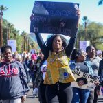 More than 22,000 people marched at the Arizona State Capitol for the Women's March to the Polls, joining millions of people across the U.S. on Jan. 22, in Phoenix Arizona. (Lerman Montoya/Cronkite News)