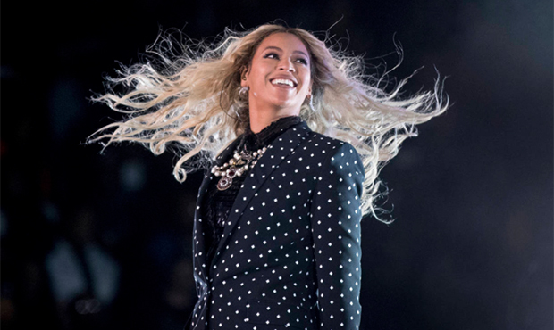 This Nov. 4, 2016, file photo shows Beyonce performing at a Get Out the Vote concert for Democratic...