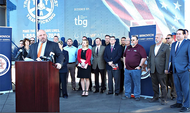 Tony Bradley, president and CEO of Arizona Trucking Association (KTAR News/Kathy Cline)...