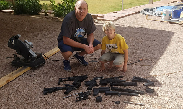Phoenix man cuts up AR-15s after Florida school shooting