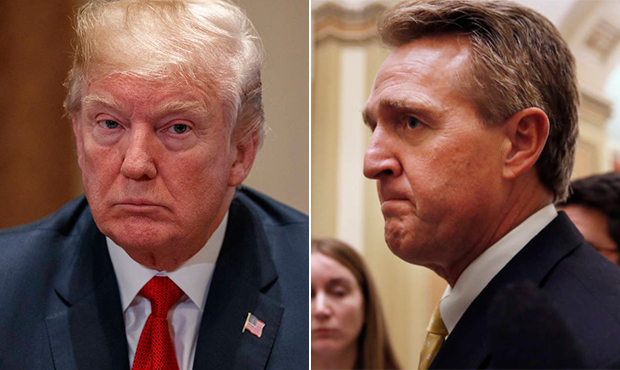 Flake rips Trump's 'treason' comment after Democrats don't clap