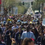 Marchers in Phoenix honored the life and legacy of Cesar Chavez during a parade in Phoenix. (Cronkite News Photo/Miles Metke)