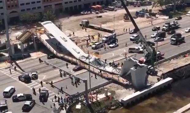 At least 6 people killed in pedestrian bridge collapse at university in Florida