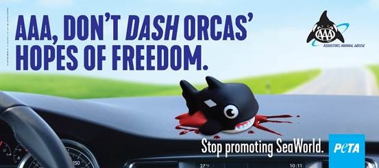 PETA attacks AAA for SeaWorld promotion with new Phoenix billboard