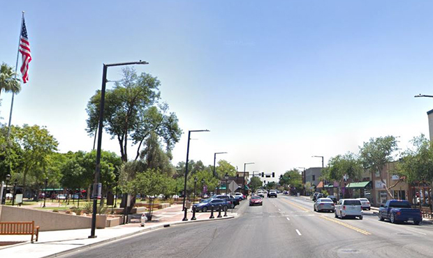 A photo of a street in Glendale, Arizona....