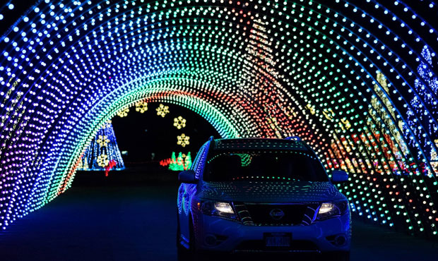 Enjoy drive-thru light show, snow, Santa, more at Goodyear Ballpark