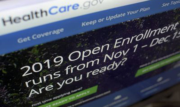 This Tuesday, Oct. 23, 2018 photo shows HealthCare.gov website on a computer screen in New York. Th...