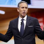FILE - In this March 22, 2017, file photo, Starbucks CEO Howard Schultz speaks at the Starbucks annual shareholders meeting in Seattle. For someone who has given about $150,000 to Democratic campaigns over the years, Schultz is generating tepid, or even hostile, responses within the party as he weighs a presidential bid in 2020. That's because reports have suggested he's considering running as an independent, a prospect that could draw support away from the eventual Democratic nominee and hand President Donald Trump another four years in office, many fret. (AP Photo/Elaine Thompson, File)