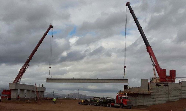 Last girder installed for segment of South Mountain Freeway near Laveen