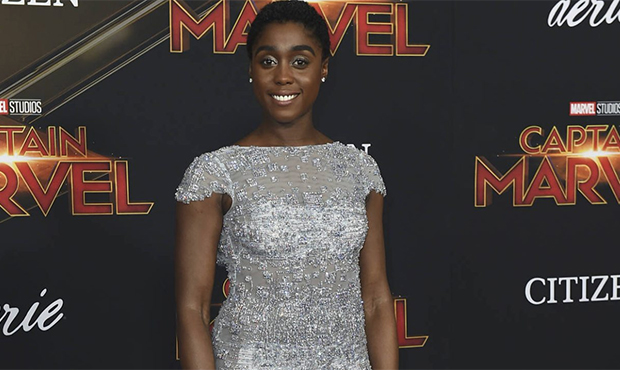 Lashana Lynch arrives at the world premiere of "Captain Marvel" on Monday, March 4, 2019, at the El...