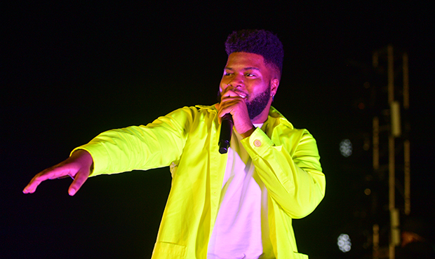 Khalid performs onstage during Khalid Performs For His Biggest Spotify Fans To Celebrate His Forthc...