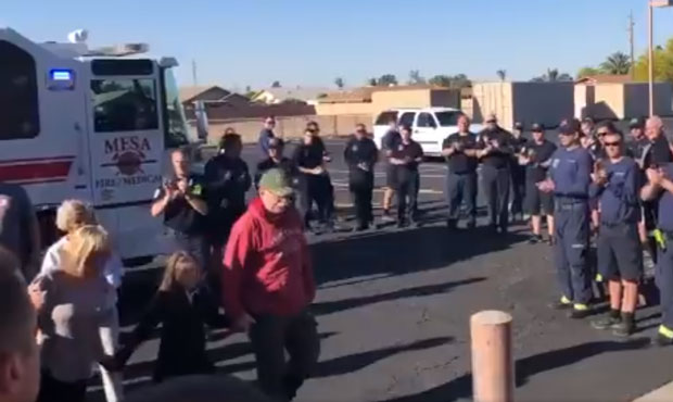 First responders show love to fallen Mesa firefighter's young daughter