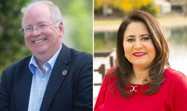 Andy Tobin and Lea Marquez Peterson (Twitter Photos/@dougducey)...