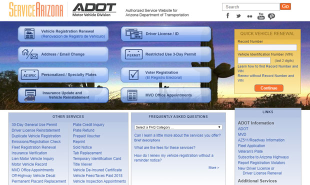 adot do i need registration form to renew license plates