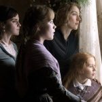 This image released by Sony Pictures shows, Emma Watson, from left, Florence Pugh, Saoirse Ronan and Eliza Scanlen in a scene from "Little Women." (Wilson Webb/Sony Pictures via AP)