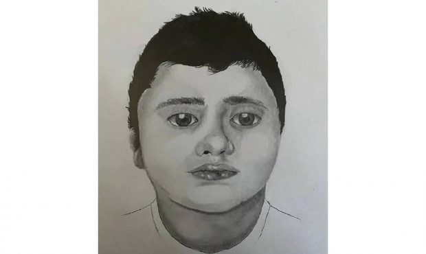 This image provided by the Las Vegas Metropolitan Police Department shows a sketch of boy described...