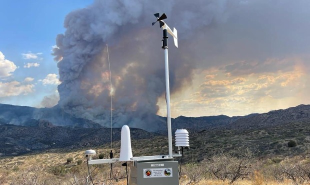 Remote area weather station at Black Rock (Facebook photo/Pinnacle Fire updates)...