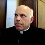 
              In this image taken from video, the Rev. Salvatore Cordileone, archbishop of San Francisco, rejects an agenda motion during the U.S. Conference of Catholic Bishops' virtual assembly on Wednesday, June 16, 2021. (United States Conference of Catholic Bishops via AP)
            