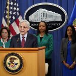 
              Attorney General Merrick Garland speaks during a news conference on voting rights at the Department of Justice in Washington, Friday, June 25, 2021. (AP Photo/Patrick Semansky)
            