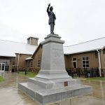 
              A statue of Jefferson Davis, who served as the president of the Confederate States from 1861 to 1865, stands outside the National Confederate Museum June 6, 2021, in Columbia, Tenn. With the approval of relatives, the remains of Confederate Gen. Nathan Bedford Forrest will be moved from Memphis, Tenn., to the museum. (AP Photo/Mark Humphrey)
            