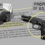
              A photo illustration showing a gun tied to four shootings in Albany, New York, an investigative document and surveillance video of one shooting. (AP Illustration)
            