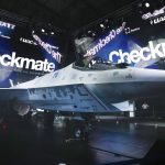 
              A prototype of Russia's prospective fighter jet is displayed at the MAKS-2021 International Aviation and Space Salon in Zhukovsky outside Zhukovsky, Russia, Tuesday, July 20, 2021. Russia has presented a prototype of a new fighter jet that features stealth capabilities and other advanced characteristics and will be offered to foreign customers. Russian President Vladimir Putin inspected the new warplane displayed at the MAKS-2021 International Aviation and Space Salon. (AP Photo/Alexander Zemlianichenko, Pool)
            