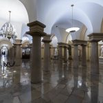 
              This June 30, 2021, photo shows the Crypt of the Capitol in Washington. The U.S. Capitol is still closed to most public visitors. It's the longest stretch ever that the building has been off-limits in its 200-plus year history. (AP Photo/Alex Brandon)
            