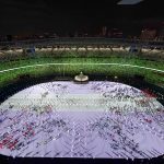 
              Athletes are introduced during the opening ceremony at the Olympic Stadium at the 2020 Summer Olympics, Friday, July 23, 2021, in Tokyo. (AP Photo/Morry Gash)
            