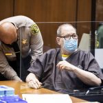 
              Harvey Weinstein, the 69-year-old convicted rapist and disgraced movie mogul, wears a face mask behind a protective plexiglass screen, as he listens in court during a pre-trial hearing in Los Angeles, Thursday, 29 July 2021. Weinstein pleaded not guilty Wednesday to four counts of rape and seven other sexual assault counts in California.(Etienne Laurent/Pool Photo via AP)
            