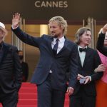 
              Bill Murray, from left, Owen Wilson, director Wes Anderson, Tilda Swinton, and Adrien Brody pose for photographers upon arrival at the premiere of the film 'The French Dispatch' at the 74th international film festival, Cannes, southern France, Monday, July 12, 2021. (AP Photo/Brynn Anderson)
            
