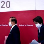 
              Tokyo 2020 president Seiko Hashimoto, right, and CEO Toshiro Muto attend a press conference, in Tokyo, Thursday, July 8, 2021. (Behrouz Mehri/Pool Photo via AP)
            