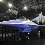 
              A prototype of a new fighter jet that features stealth capabilities and other advanced characteristics is exhibited at the MAKS-2021 International Aviation and Space Salon in Zhukovsky outside Moscow, Russia, Tuesday, July 20, 2021. Russia on Tuesday unveiled a prototype of its prospective new fighter jet at the Moscow air show. (Alexei Nikolsky, Sputnik, Kremlin Pool Photo via AP)
            