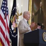 
              President Joe Biden speaks about the July jobs report during an event in the East Room of the White House, Friday, Aug. 6, 2021, in Washington. (AP Photo/Evan Vucci)
            